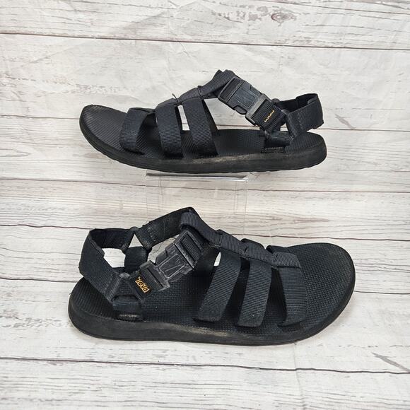 Teva Shoes - Teva Hiking Sandals Dorado Black Strappy Womens Sz 9 Adjustable 1106854